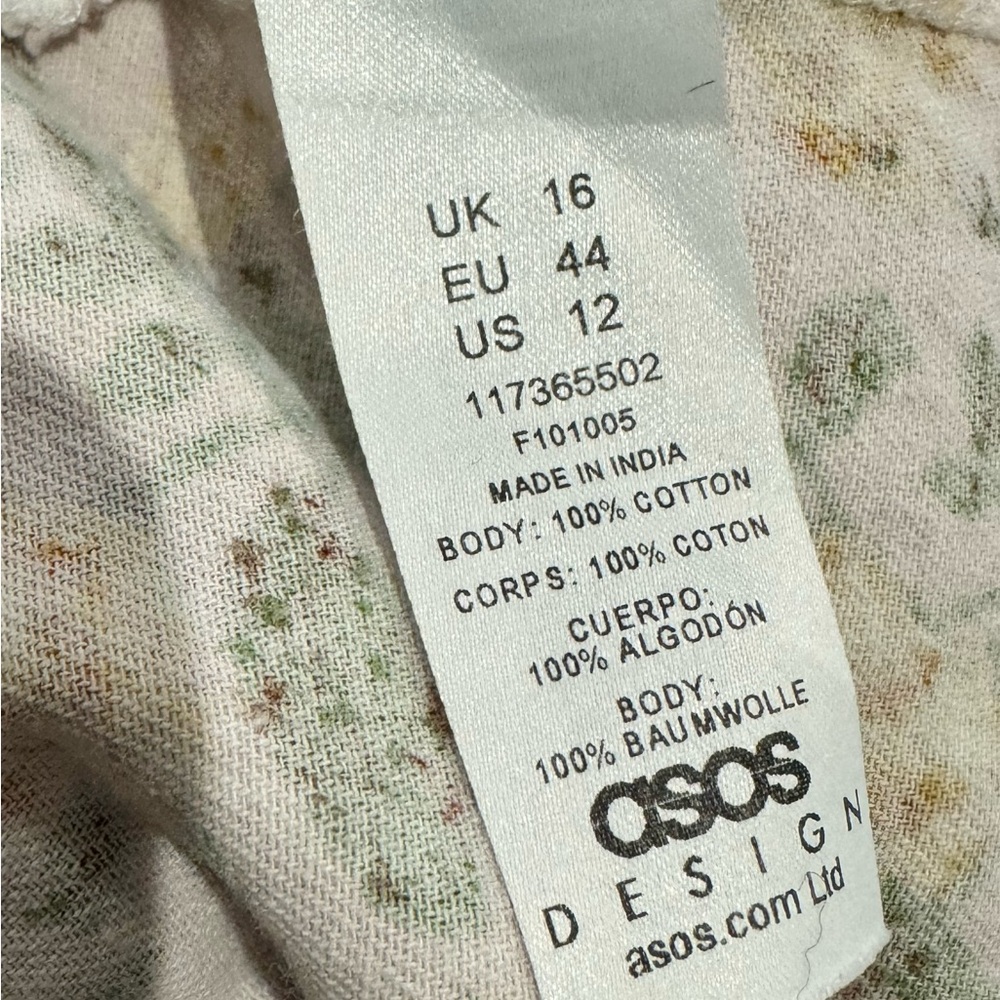 ASOS DESIGN Sweetheart patchwork cottagecore Babydoll Mini Dress mixed Floral 12 - Picture 6 of 8